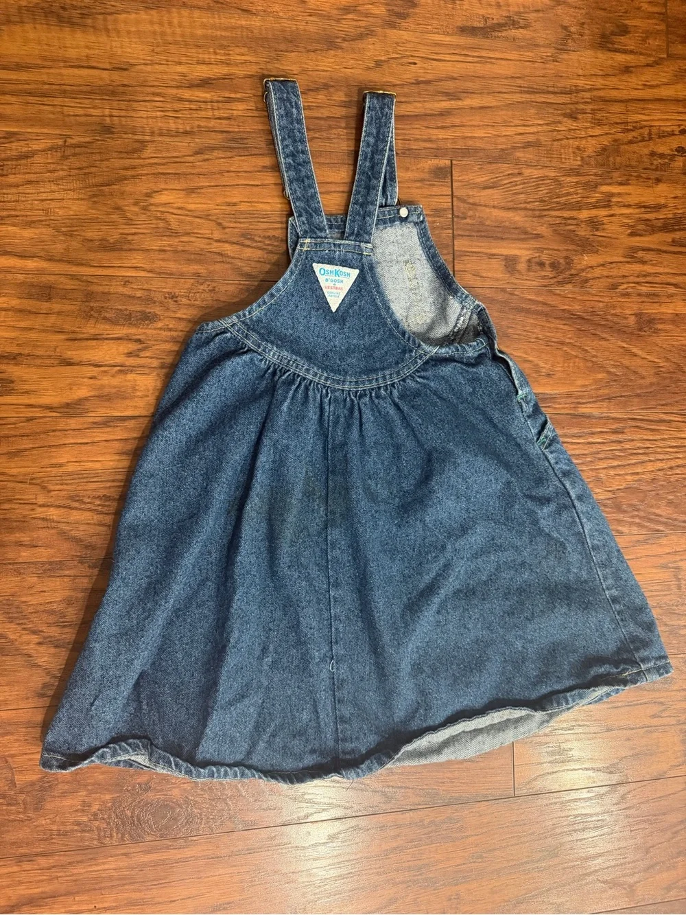 OshKosh B'gosh Denim Overall Dress in Dark Blue